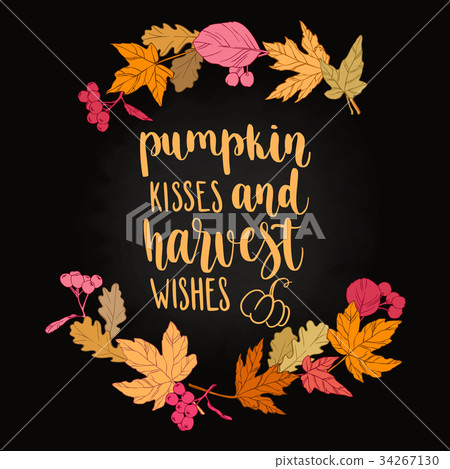 Fall handwritten brush calligraphy Fall handwritten brush calligraphy 34267130