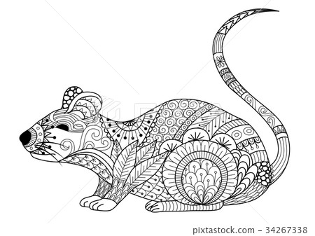 zentangle mouse 34267338