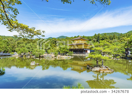 新鮮的綠色Kinkaku-ji 34267678