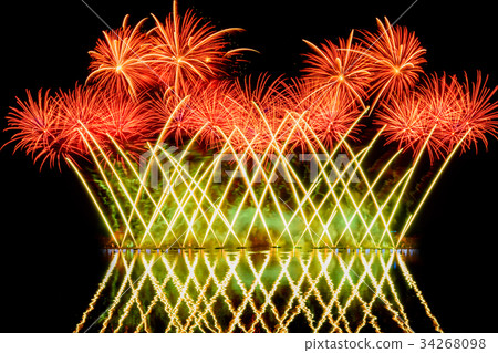 Colorful and Artistic Fireworks Display Colorful and Artistic Fireworks Display 34268098