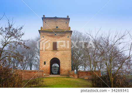 Ancient building from Po river lagoon, Italy Ancient building from Po river lagoon, Italy 34269341