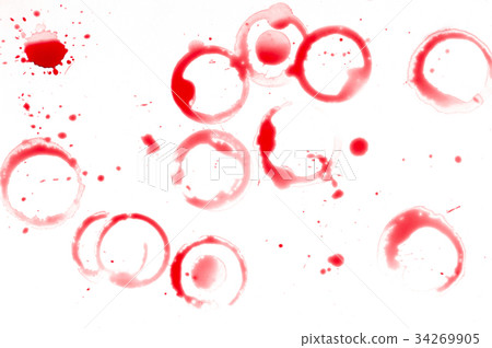 Spots of red wine on the white table Spots of red wine on the white table 34269905