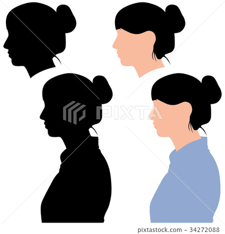 silhouette of a woman in profile silhouette of a woman in profile 34272088