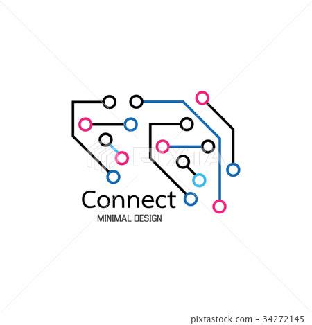 Abstract network connection. icon logo design 34272145