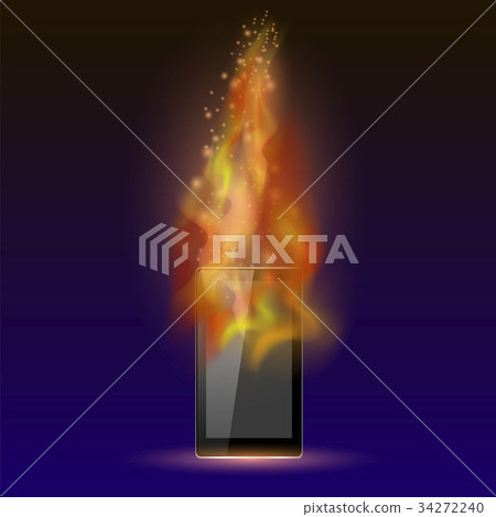 Burninng Tablet Computer with Fire Flame Burninng Tablet Computer with Fire Flame 34272240