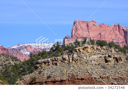 Zion National Park - Coalpits Wash Trail in winter Zion National Park - Coalpits Wash Trail in winter 34272546