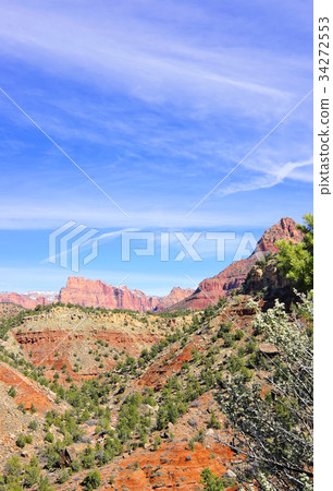 Zion National Park - Coalpits Wash Trail in winter Zion National Park - Coalpits Wash Trail in winter 34272553