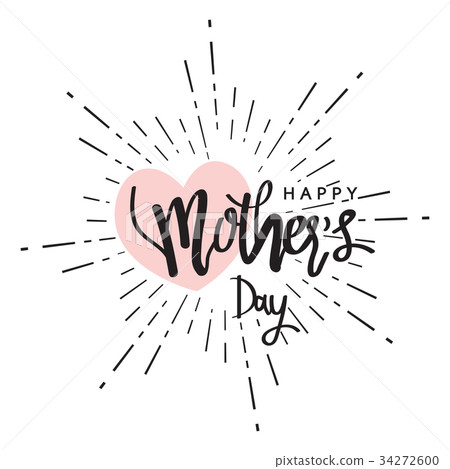 Mother's day greeting card with Vintage hand drawn Mother's day greeting card with Vintage hand drawn 34272600