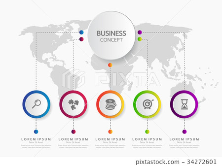Vector infographic template business concept Vector infographic template business concept 34272601