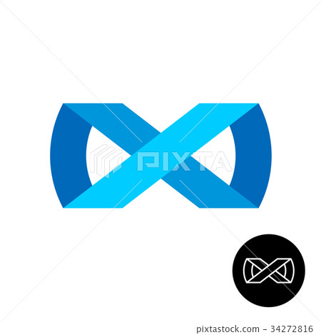 插圖素材: infinity ribbon style logo