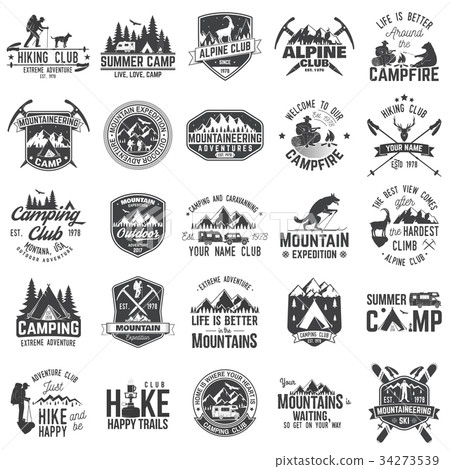 Set of extreme adventure badges. Concept for shirt 34273539