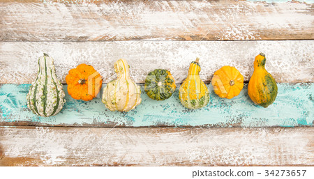 Pumpkin Wooden Background Autumn Halloween Pumpkin Wooden Background Autumn Halloween 34273657