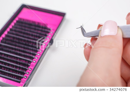 Eyelash Extension tools on white background Eyelash Extension tools on white background 34274076