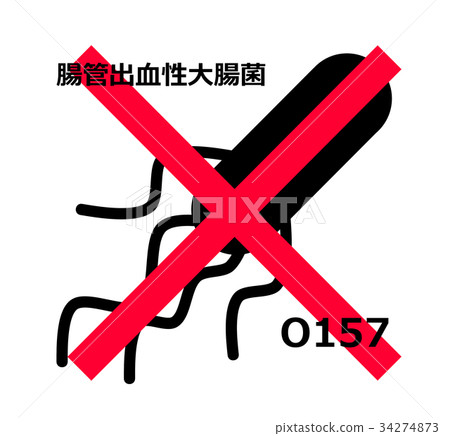 o157, germ, x-mark 34274873