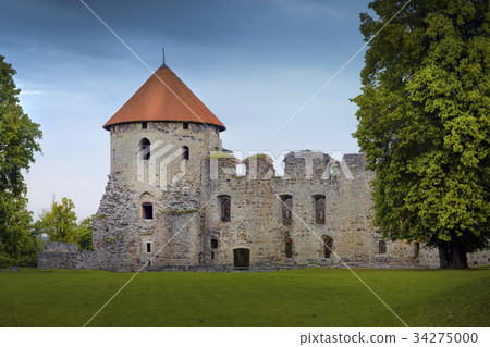 Medieval livonian castle ruins in Cesis Medieval livonian castle ruins in Cesis 34275000