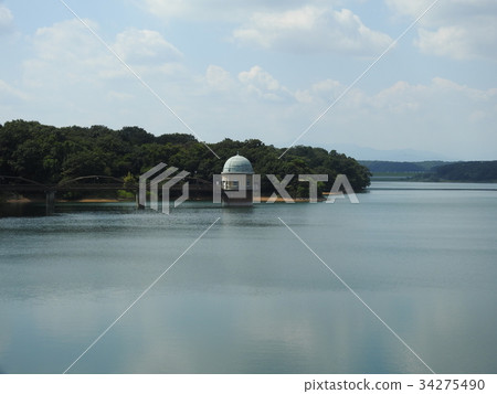 多摩湖和進水塔 34275490