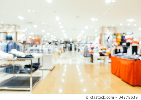 Abstract blur and defocused shopping mall of department store Abstract blur and defocused shopping mall of department store 34278639