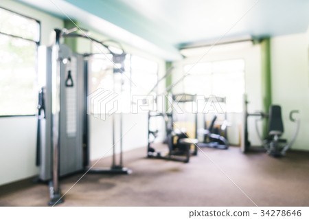 Abstract blur gym and fitness room Abstract blur gym and fitness room 34278646