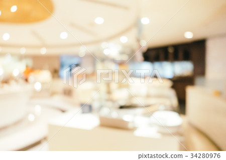 Abstract blur and defocused coffee shop cafe and restaurant interior 34280976