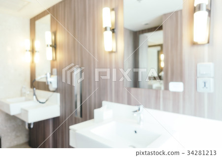 Abstract blur and defocused bathroom and toilet interior 34281213