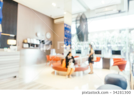 Abstract blur and defocused hotel and lobby interior Abstract blur and defocused hotel and lobby interior 34281300