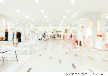 Abstract blur and defocused shopping mall of department store Abstract blur and defocused shopping mall of department store 34281370