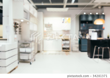 Abstract blur and defocused furniture decoration interior shopping center Abstract blur and defocused furniture decoration interior shopping center 34281371