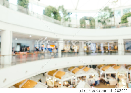 Abstract blur with bokeh and defocused shopping mall Abstract blur with bokeh and defocused shopping mall 34282931