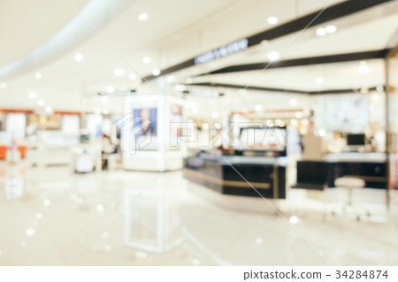 Abstract blur with bokeh and defocused shopping mall 34284874