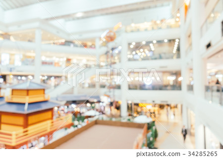 Abstract blur with bokeh and defocused shopping mall 34285265