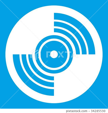 Gramophone vinyl LP record icon white Gramophone vinyl LP record icon white 34285530