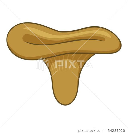 Lactarius sanguifluus mushroom icon, cartoon style 34285920