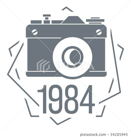 1984 photo camera logo, simple style 1984 photo camera logo, simple style 34285945