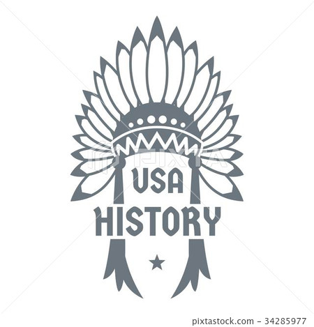 USA history logo, simple style 34285977