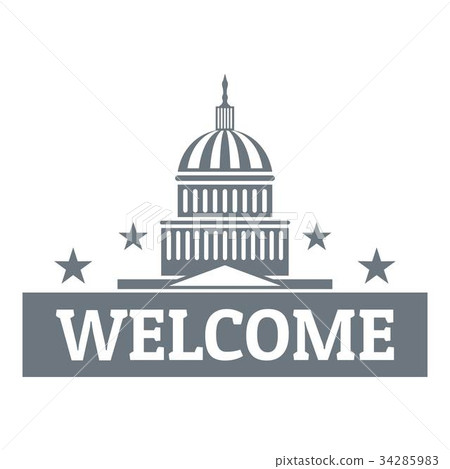 Welcome to USA logo, simple style 34285983