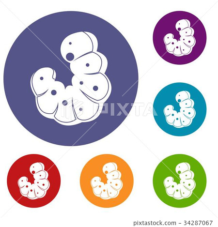 Worm icons set 34287067