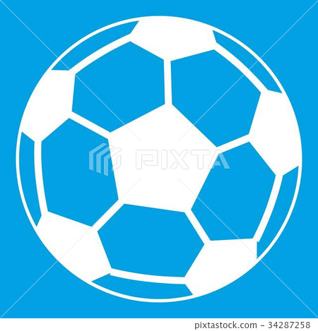 Soccer ball icon white 34287258