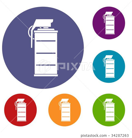 Stun grenade icons set 34287263