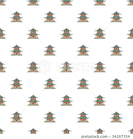 Pagoda pattern seamless 34287354