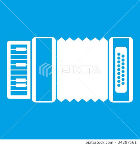 Accordion icon white 34287561
