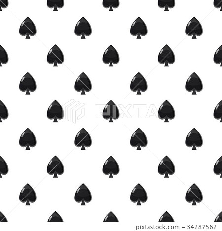 Spade symbol plying card pattern Spade symbol plying card pattern 34287562