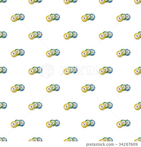 Colorful casino tokens pattern 34287609