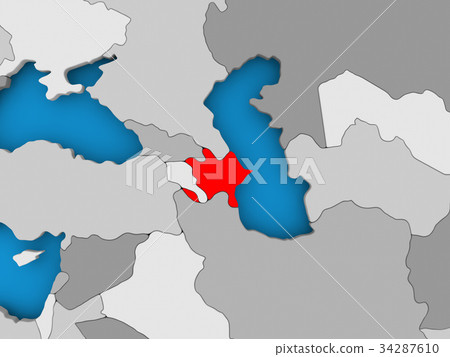 Map of Azerbaijan 34287610
