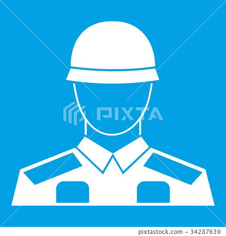 Soldier icon white 34287639