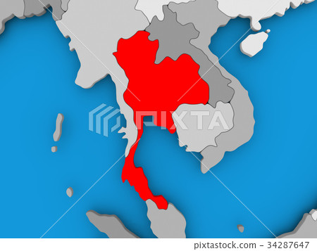 Map of Thailand 34287647