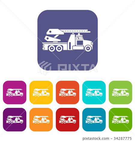 Fire engine icons set - Stock Illustration [34287775] - PIXTA