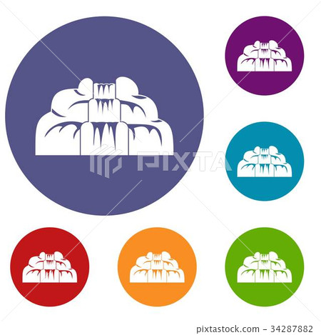 Waterfall icons set 34287882