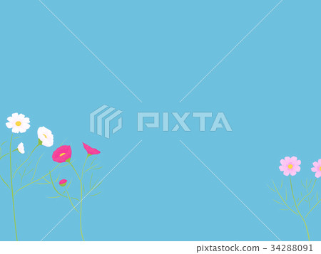 Cosmos Background Blue - Stock Illustration [34288091] - PIXTA