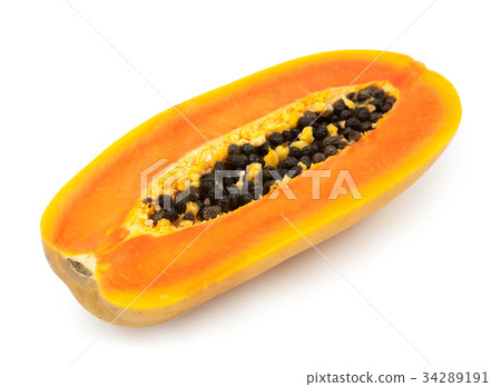 slices of sweet papaya slices of sweet papaya 34289191