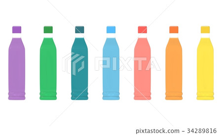 Colorful juice plastic bottle 34289816